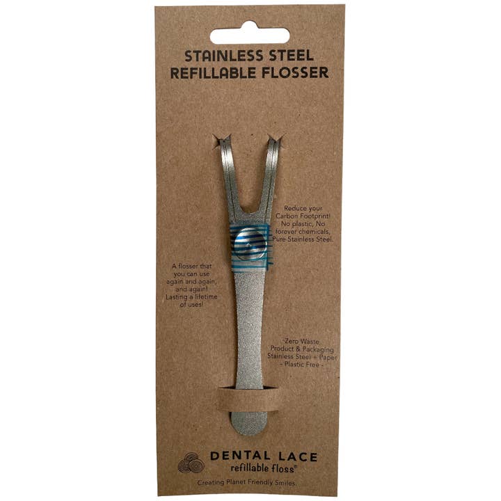 Dental Lace Refillable Floss - Wholesale Floss - Dental Lace Stainless Steel Refillable Flosser