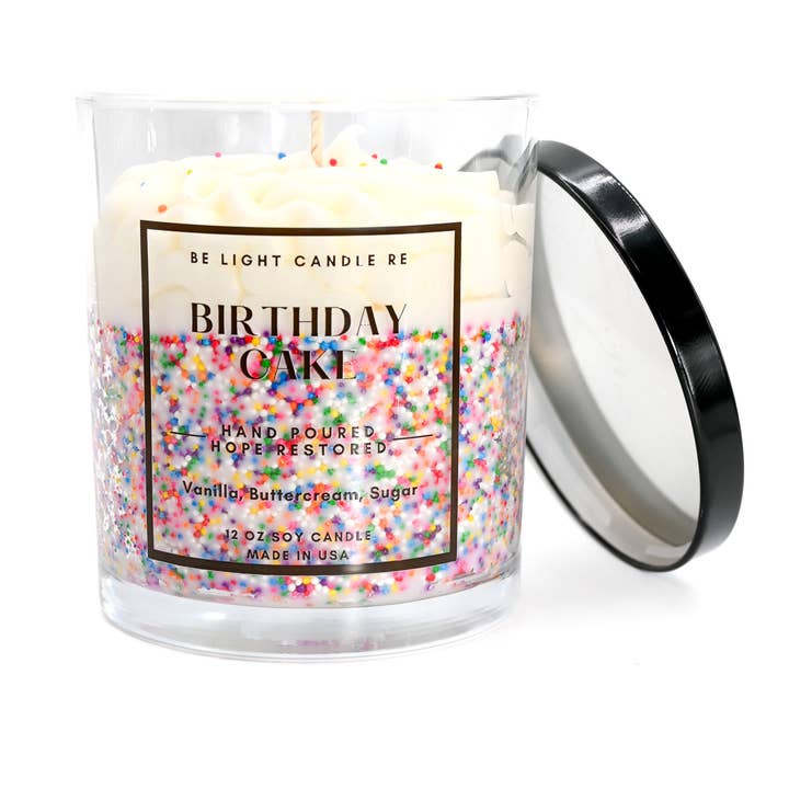 Be Light Candle RE - Wholesale Jar/filled candle - Birthday Cake, Scented Soy Candle | Most Loved Gift | Friend1
