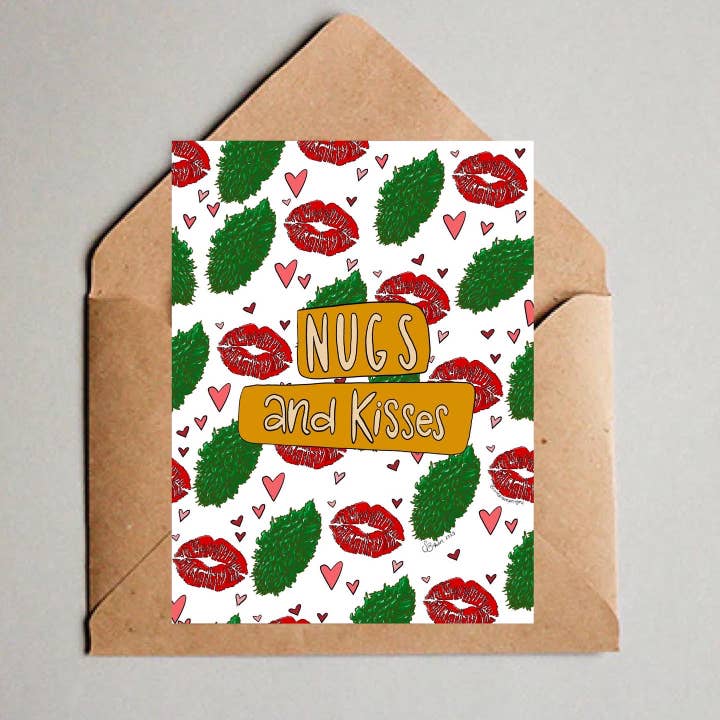 Nugs and Kisses Card for wholesale by Tinted Rose Designs