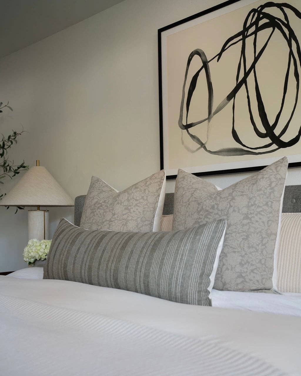 Linen & James - Vendita all'ingrosso Fodera cuscino decorativo - Davis | Fodera per cuscino a righe intrecciate color oliva3