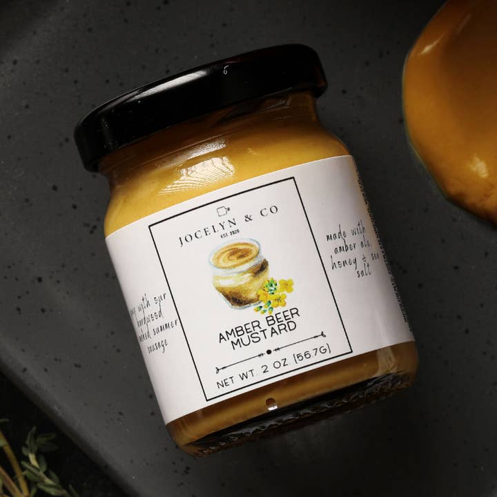 Amber Beer Mustard for wholesale by Jocelyn & Co