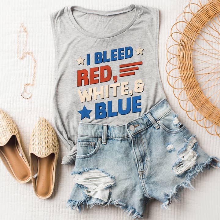 ICH BLUTE ROT, WEISS UND BLAU für den Großhandel von Rustic Radiance