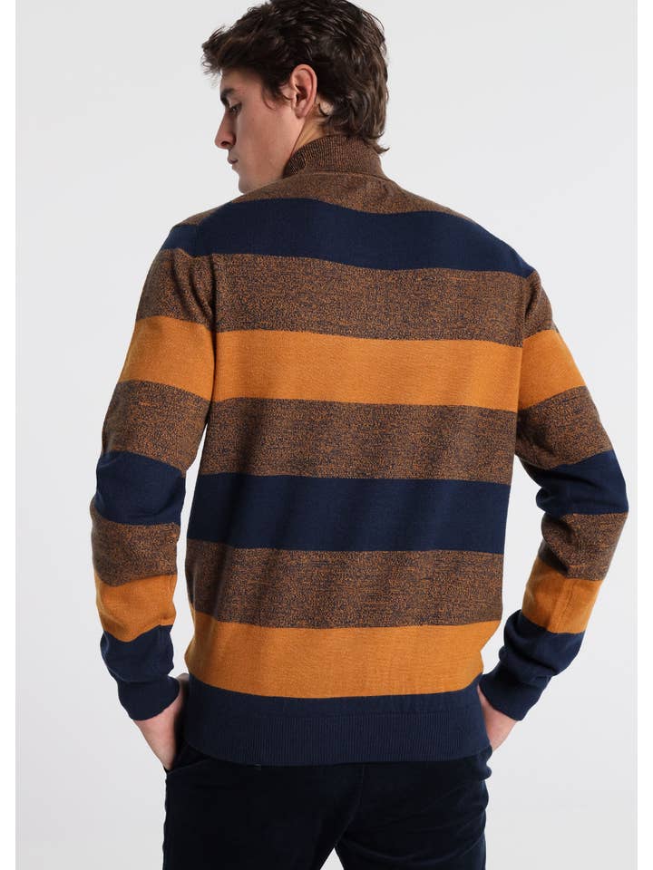 braun BENDORFF - Pullover mit Schwanenhalsausschnitt aus gedrehtem Garn für den Großhandel auf Faire