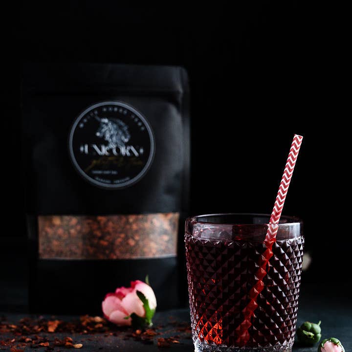 Unicorn Glitter Tea - Venta al por mayor Tés a granel - Té artesanal con purpurina Almond Rose Sunset, almendra, hibisco 4