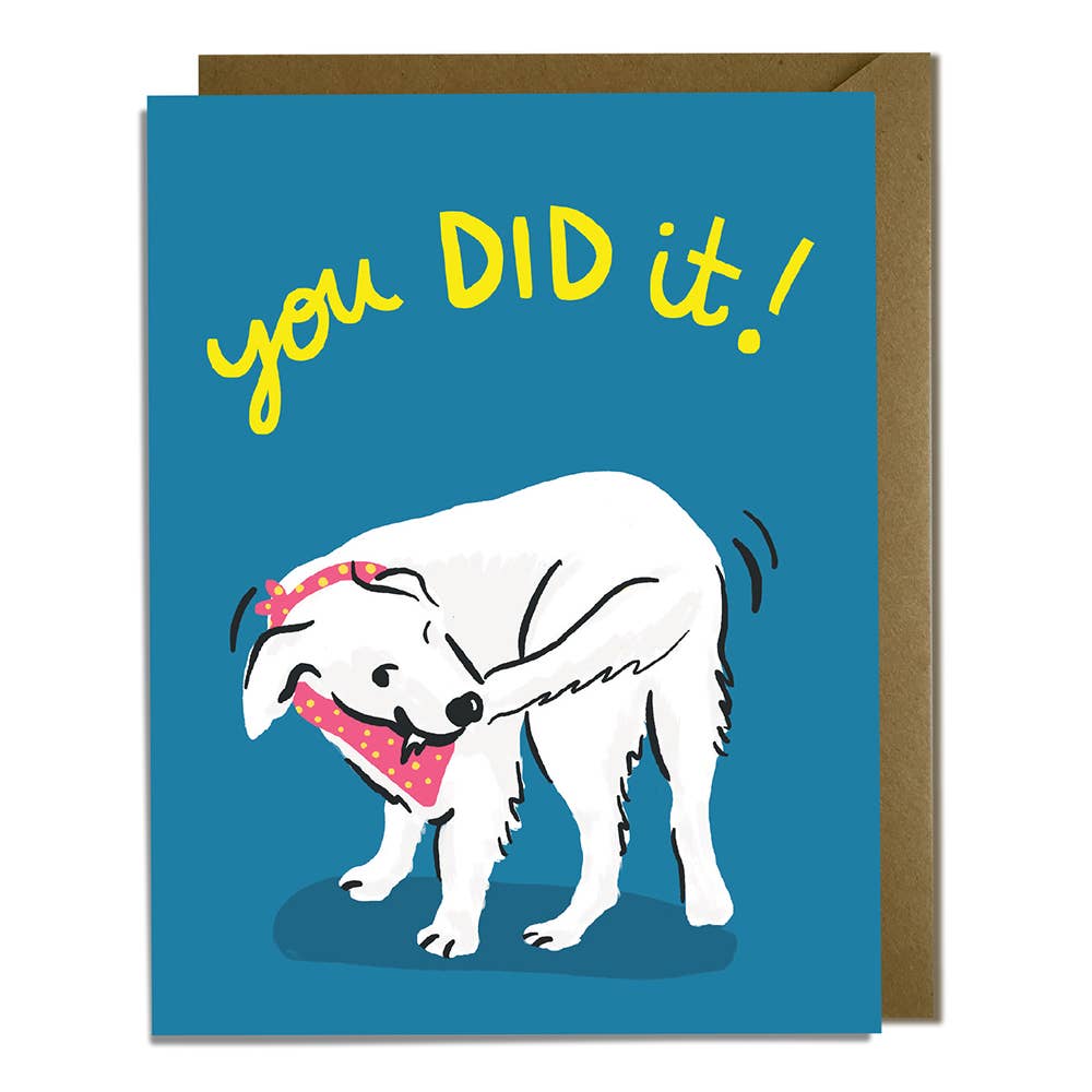 Kat French Design - Wholesale Congratulations Card - You Did It Dog - Cogratulations Card0