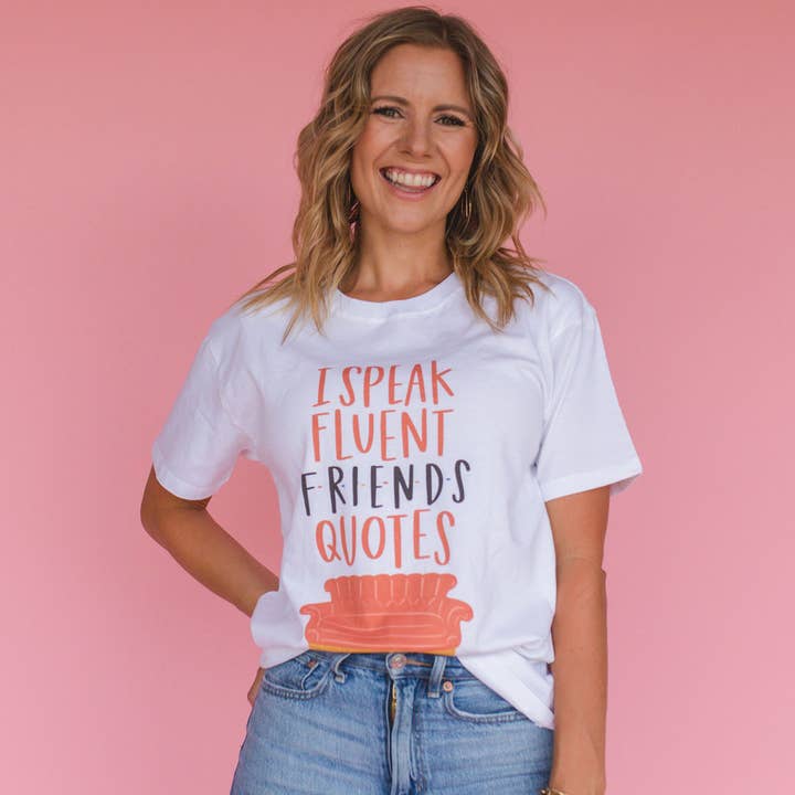 Flydende Friends Citater - Pippi Tee - Hvid for engroshandel hos Pippi Post