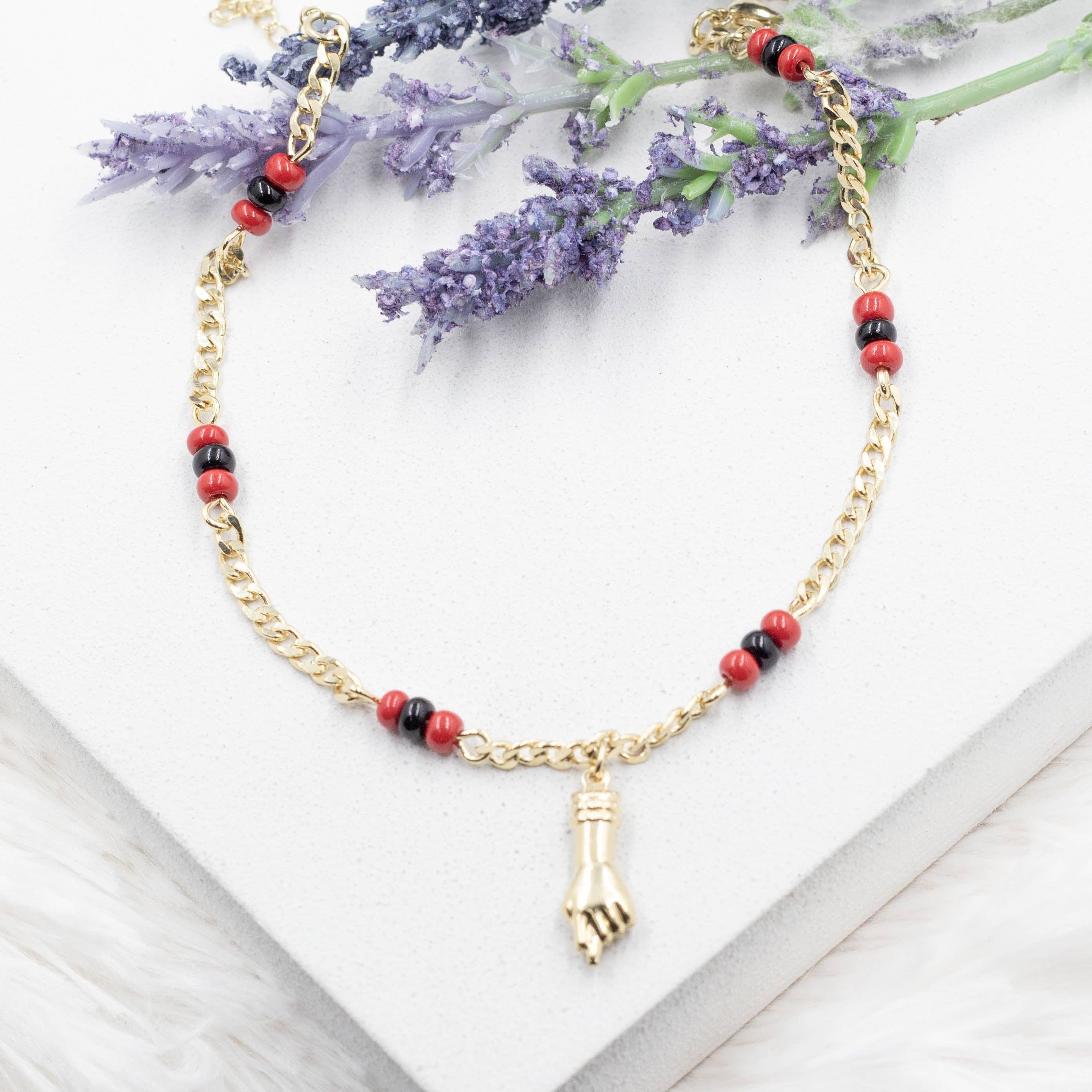 Cherie by Cherie - Wholesale Anklet - Azabache Figa Hand Cuban Link Chain Anklet0