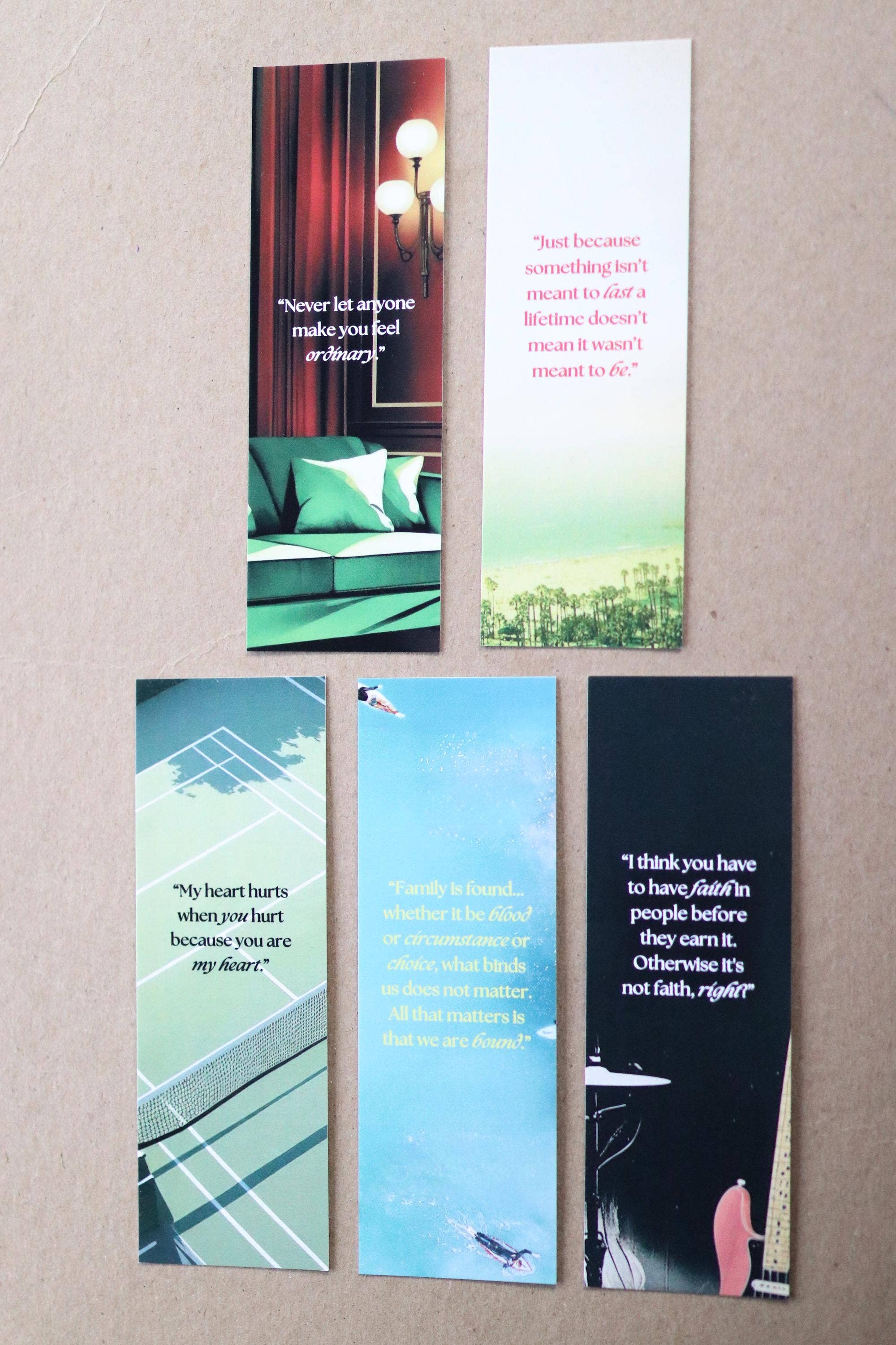 The Sticker Shop - Wholesale Bookmark - Taylor Jenkins Reid Inspired Bookmarks (set of 5)7