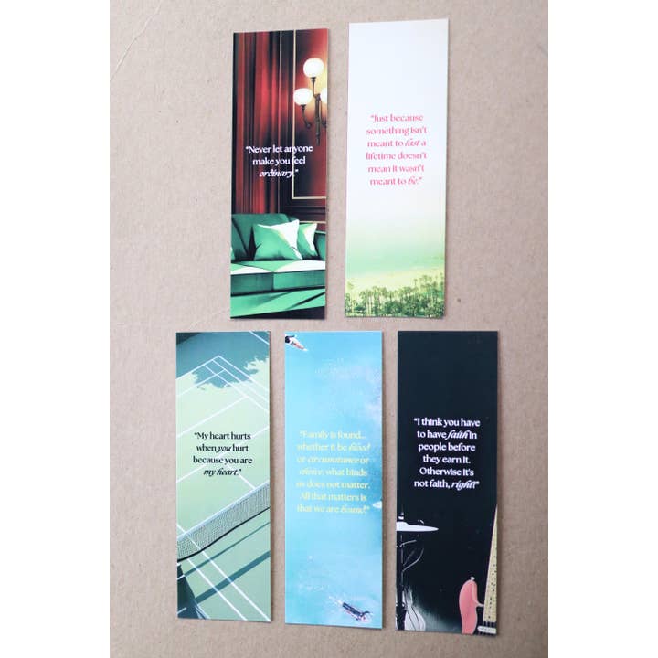 The Sticker Shop - Wholesale Bookmark - Taylor Jenkins Reid Inspired Bookmarks (set of 5)7
