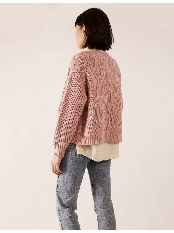 JULIA PARIS - Wholesale Cardigan - Women's - Cropped buttoned cardigan in blended wool knit2