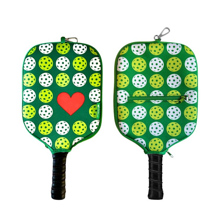 Posh Pickler Pickleball - Wholesale Sporting accessories - Pickleball Paddle Cover with storage & fence hook - Love