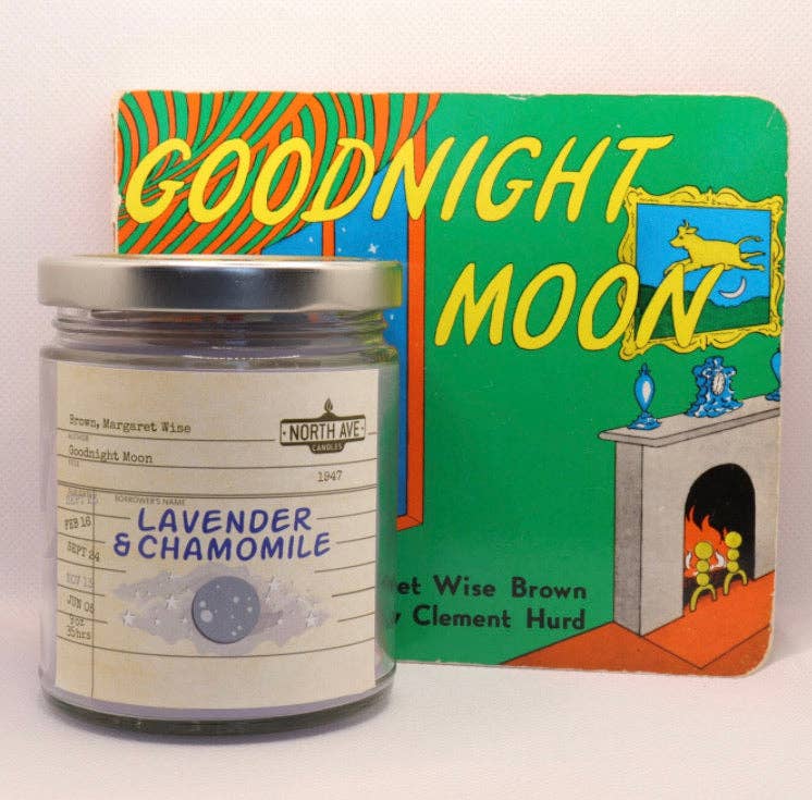 North Ave Candles - Wholesale Jar/Filled Candle - Book Candle / Goodnight Moon / bookstore merch2