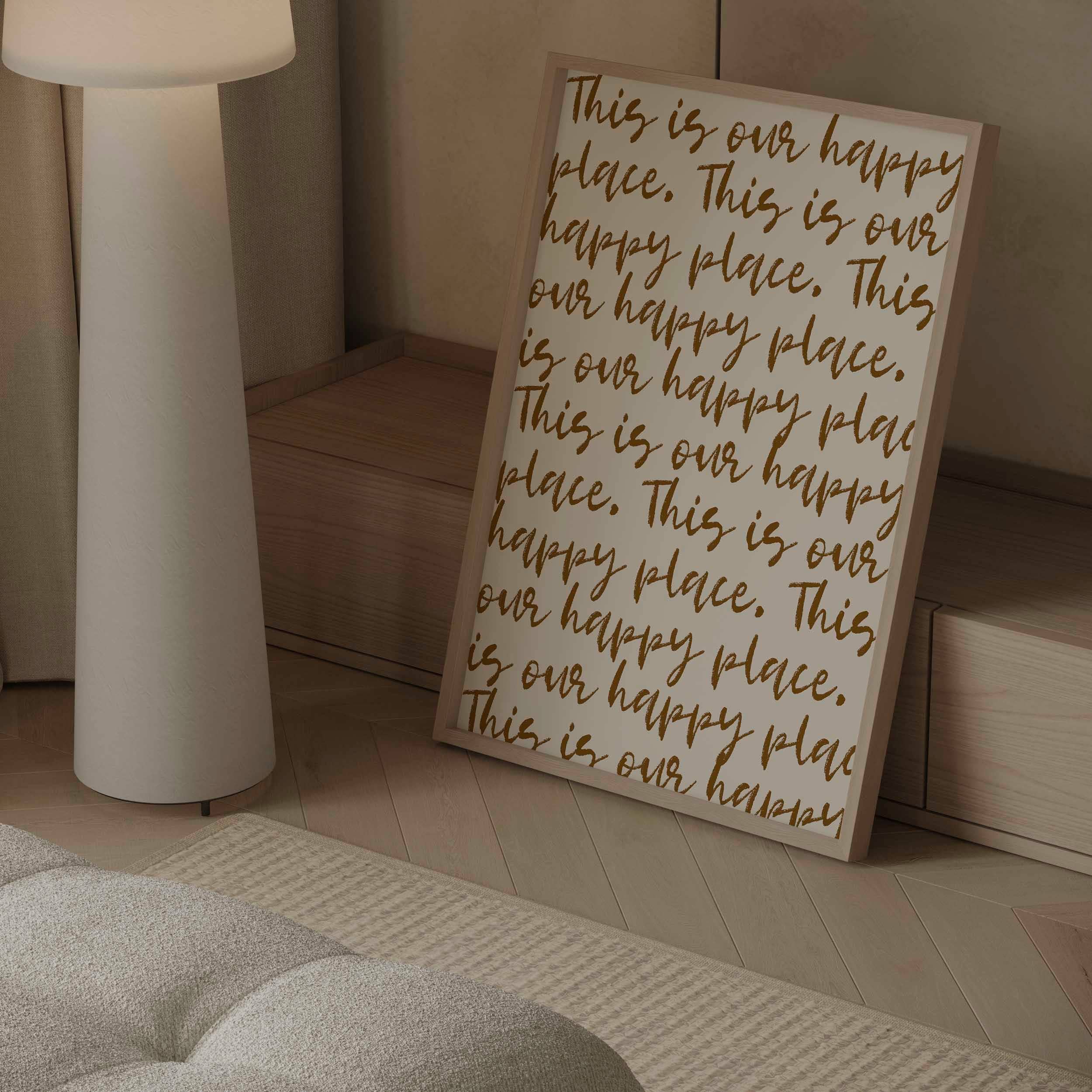D'LUXE PRINTS - Wholesale Art Print - This Is Our Happy Place Script Print4