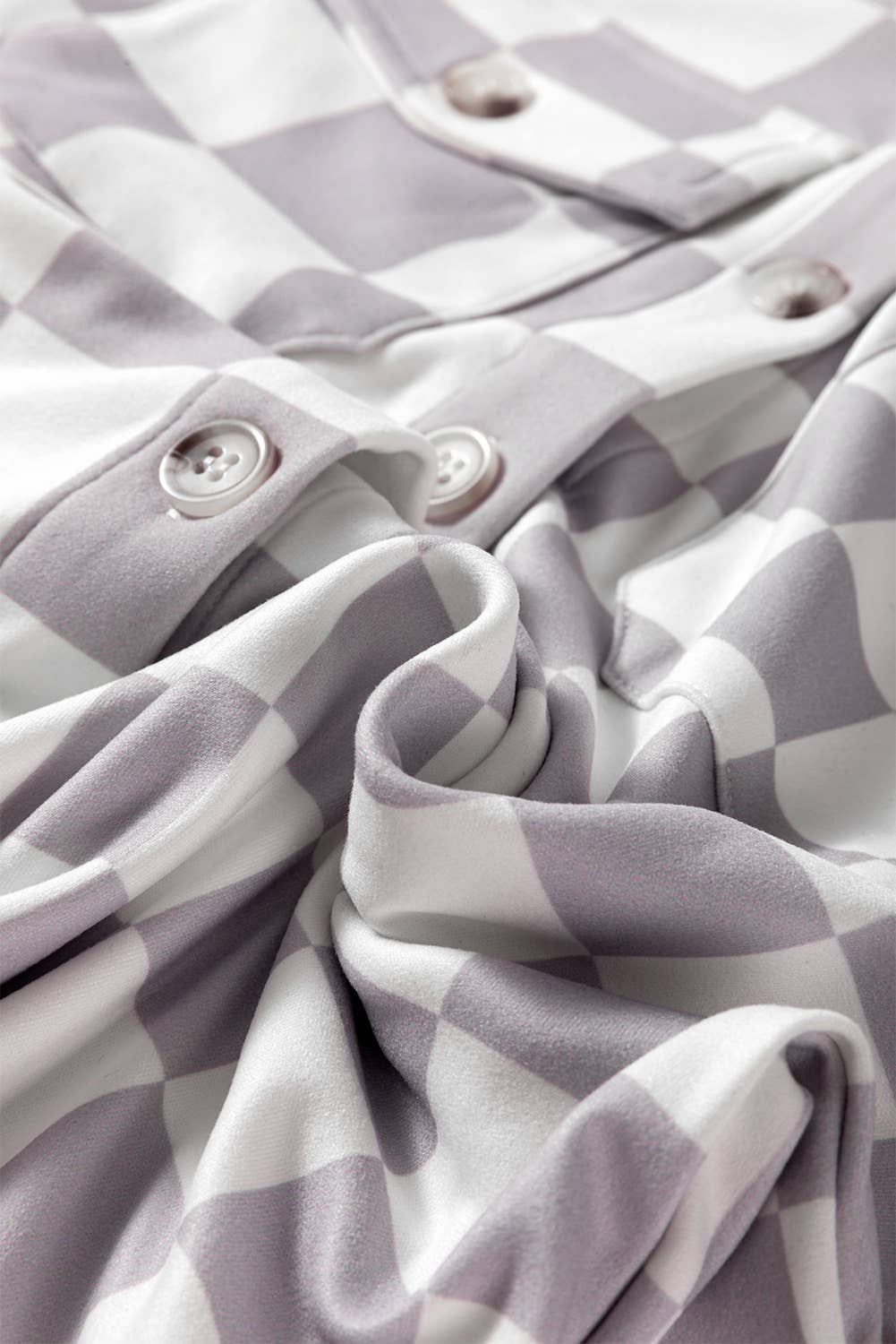 Aapparella - Wholesale Shirt Jacket/Shacket - Women's - Checkerboard Flap Pocket Button Front Shacket | S-XL2