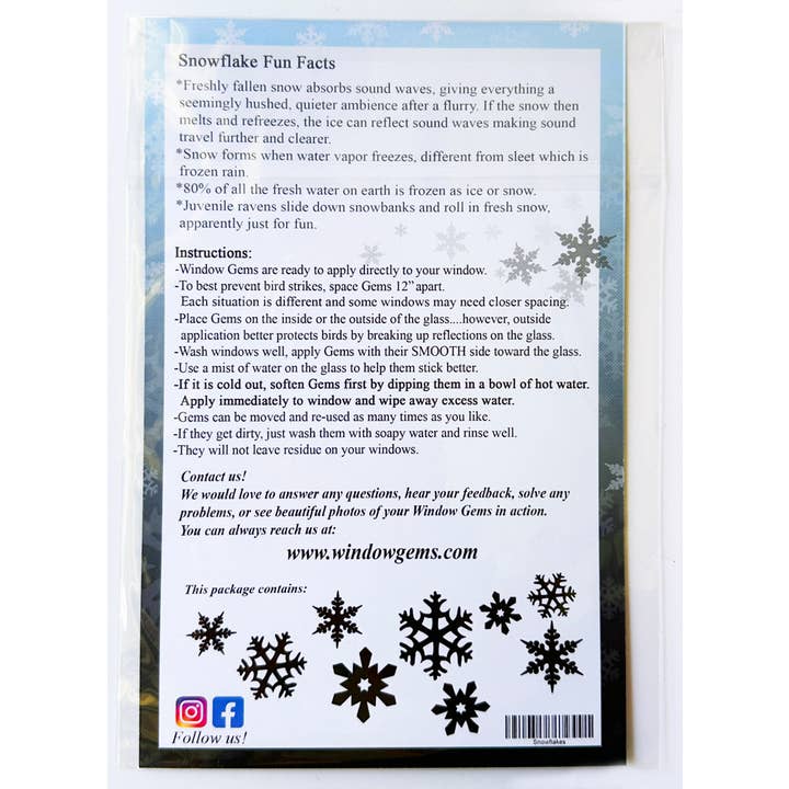 Window Gems - Wholesale Suncatcher - Snowflake Window Clings - Prism Decals that cast rainbows5