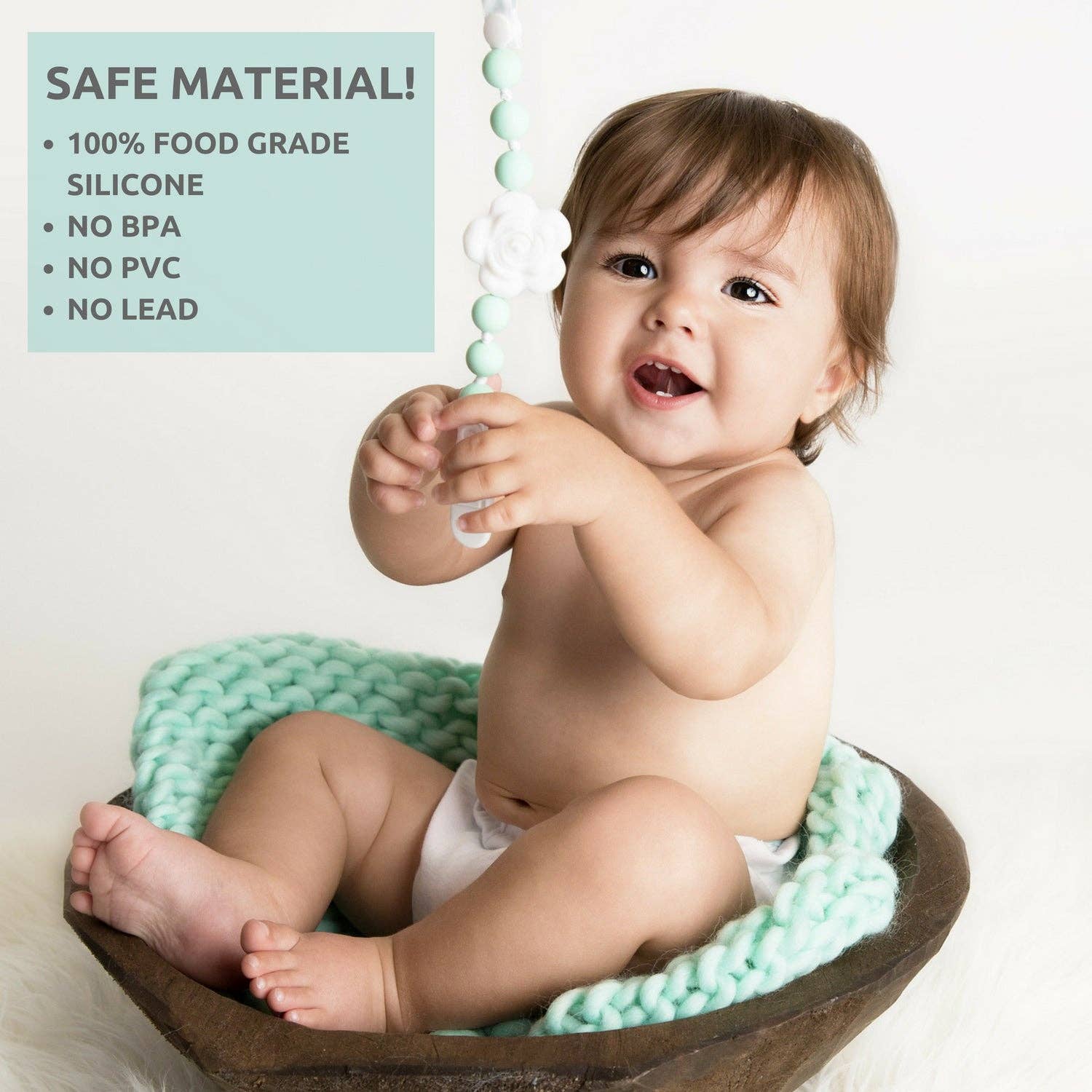 Vesta Baby - Wholesale Pacifier Clip - Baby - Silicone Pacifier Clip and Teether Holder Set Pink 2 Pack2