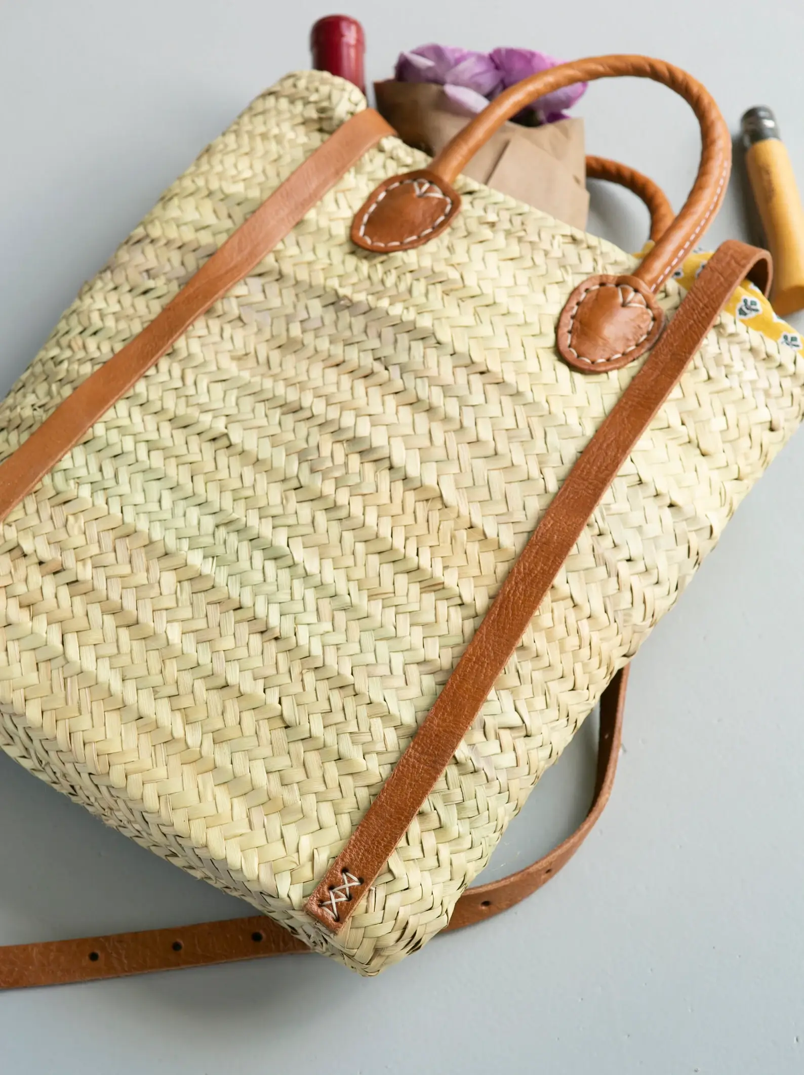 DarKech - Wholesale Backpack - Women's - French Market Backpack, Woven Backpack3