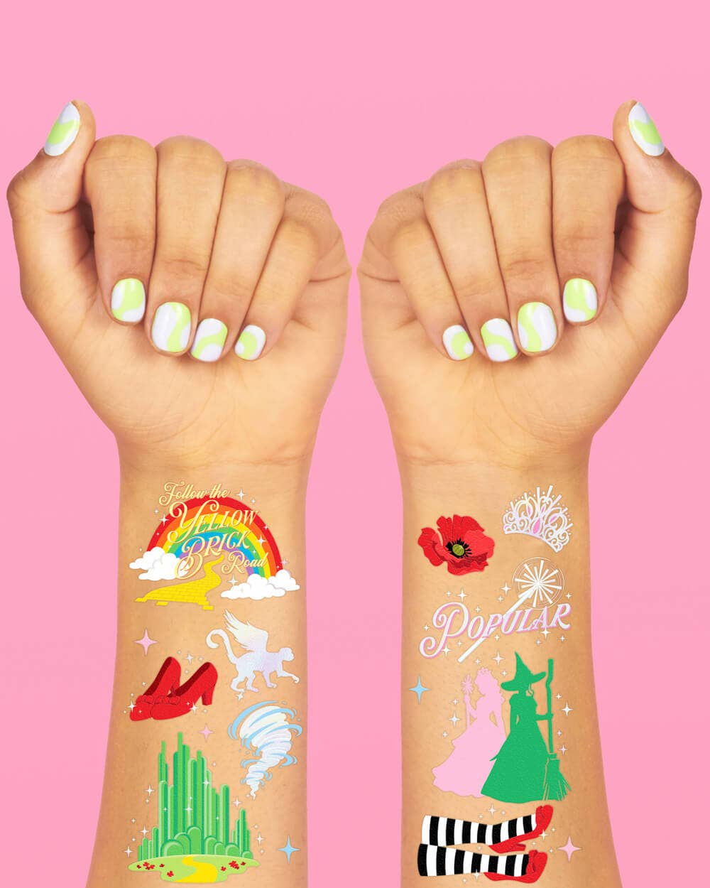 Petit Fetti - Wholesale Temporary Tattoo - Kids - Emerald City Temporary Tattoos - Wizard, Wicked Witch, 52 ct1