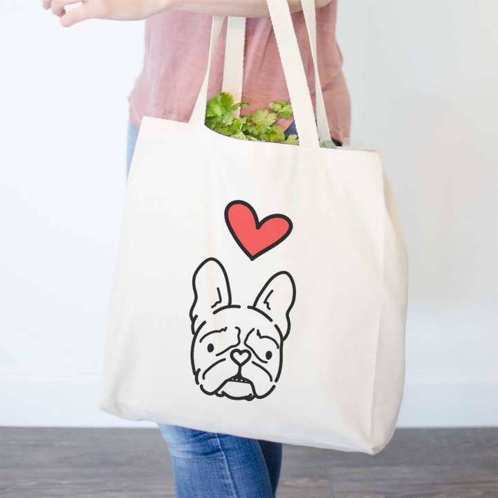 Love Always French Bulldog - Squishy - Tote Bag for wholesale by Inkopious