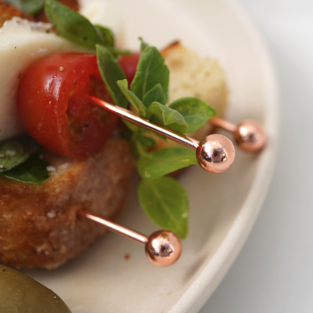 A Bar Above – wholesale Cocktail pick – Cocktail Picks Combo Set, Copper (6 Short and 6 Long)1