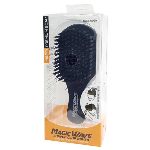 Majestic Wholesale - Wholesale Hair Brush/Comb - MAGIC WAVE PREMIUM BOAR CURVED/CLUB BRUSH SOFT HARD HANDLE3