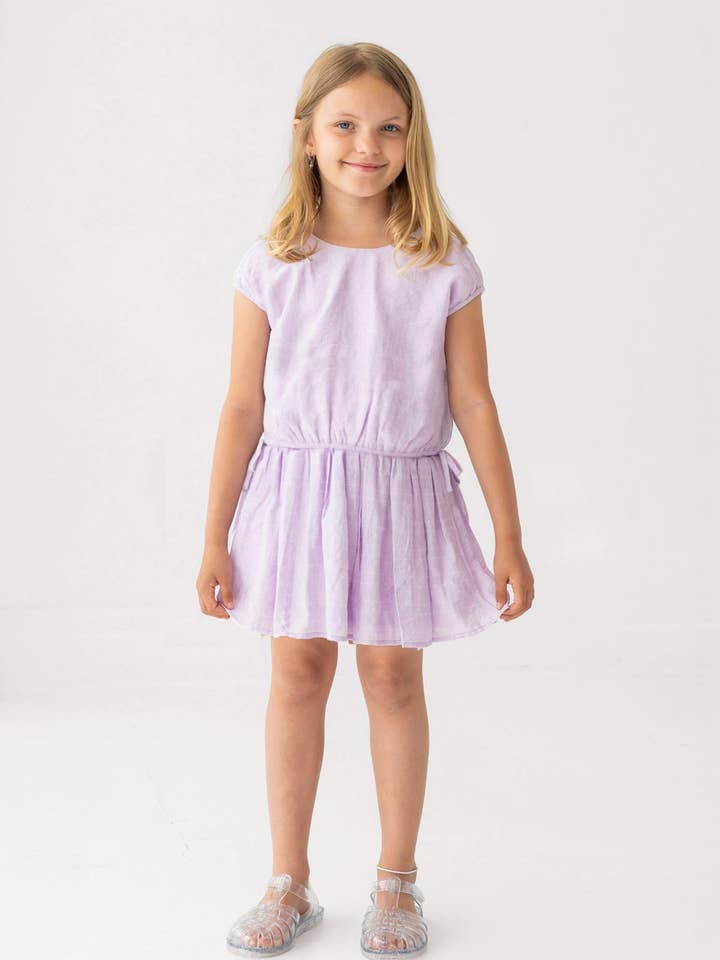 Girlypop Two Piece Set Purple for wholesale by mabel + honey