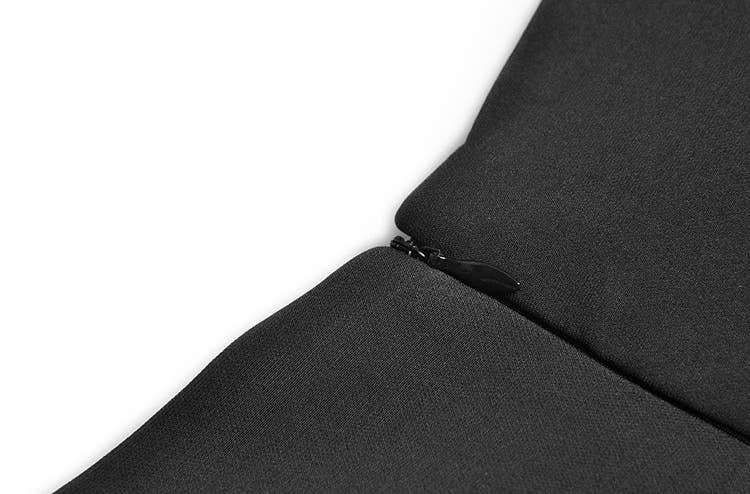 Schwarz Eleganter Damenanzug mit Mesh-Rock, zweiteilig für den Großhandel auf Faire8