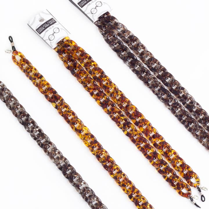 FACE-MASK LANYARD & GLASSES STRAP CAREY/BLACK HF for wholesale by Helio Ferretti