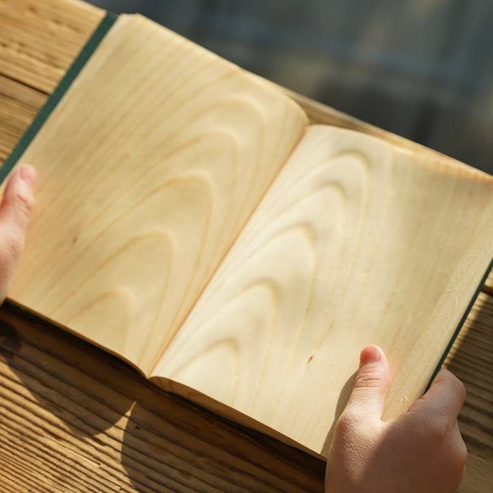 Handcrafted Wood leaf journal, Birthday Gift, Gift for Dad, Gift for Grandpa, Handcrafted Handy Journal, Handmade Journal Hand shaved Journal for wholesale by House of Shokunin