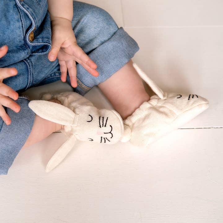 Sophie Home Ltd - Wholesale Booties - Baby - Cotton Knit Baby Booties - Ivory Rabbit