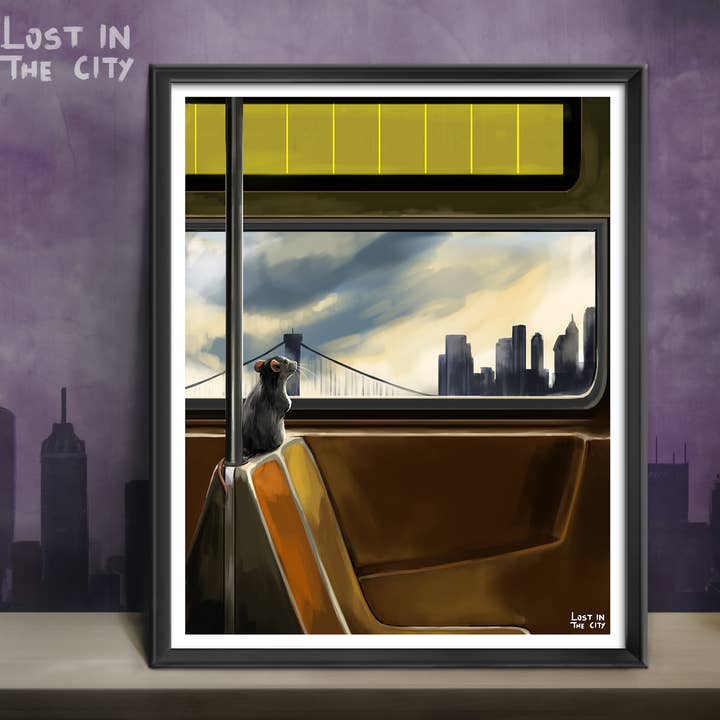 Subway Entrance Print | Lost in the City for wholesale by Santi of all Trades