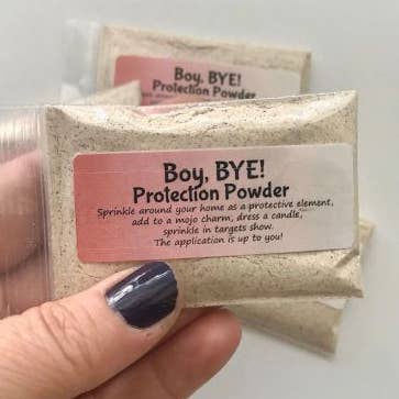 Boy, Bye! Protection Powder Sachet for wholesale by My Enchanted Path