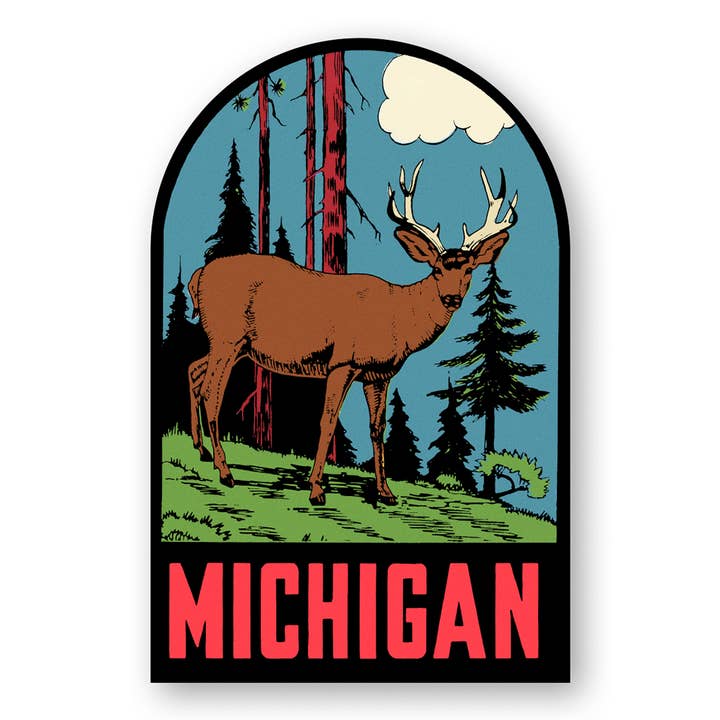 Peninsulas - Wholesale Sticker - Michigan Deer Sticker