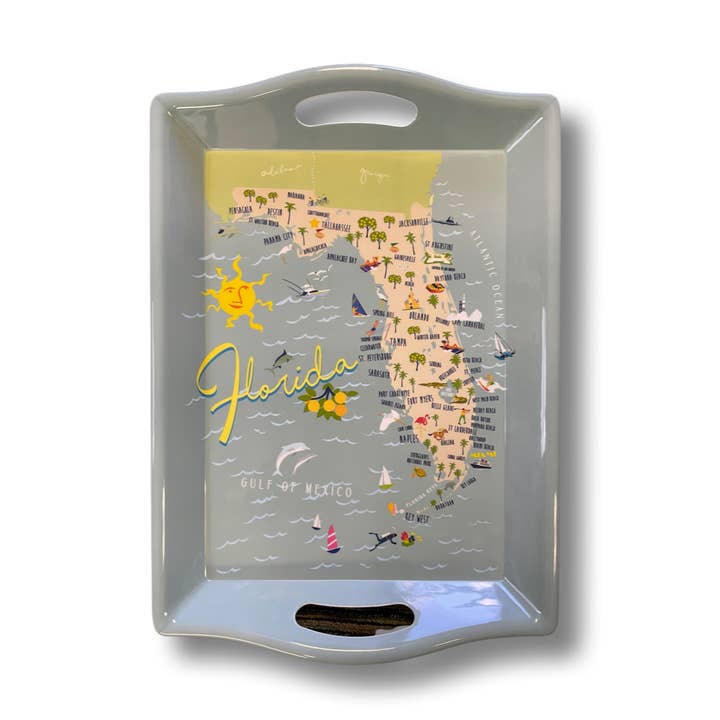 Galleyware - Venta al por mayor Bandeja de servir - Bandeja Florida con 2 asas0