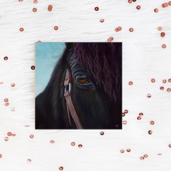 Horse Greeting Card - Fine Art Note Card for wholesale by Sarah Terrell Illustration & Design