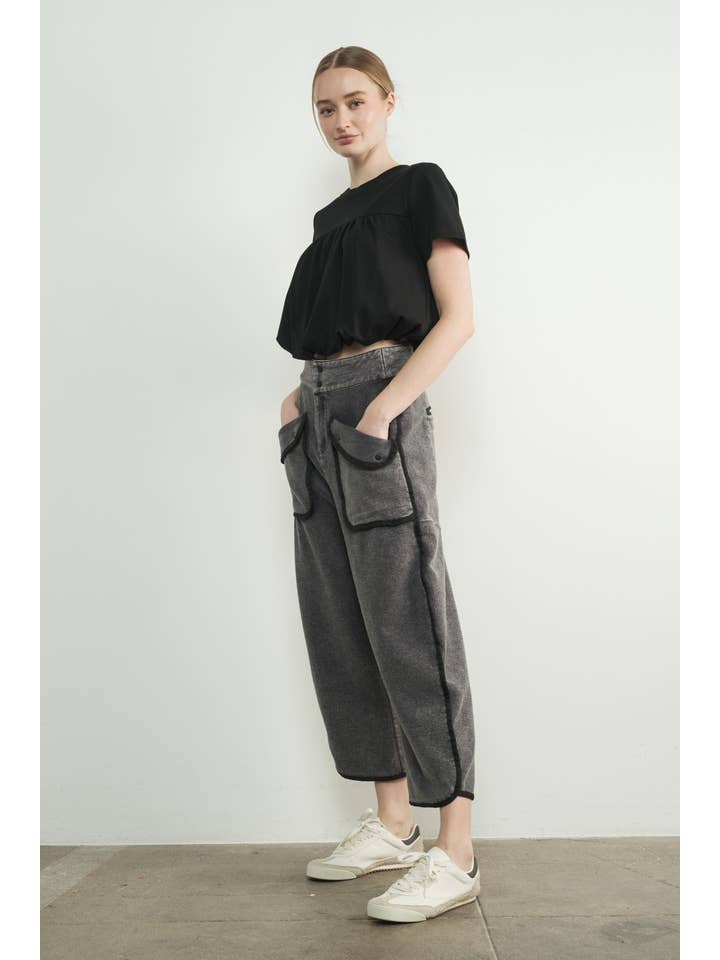 Aaron & Amber - Wholesale T-Shirt - Women's - MAT3226 BUBBLE HEM SHORT SLEEVE T-SHIRTS14