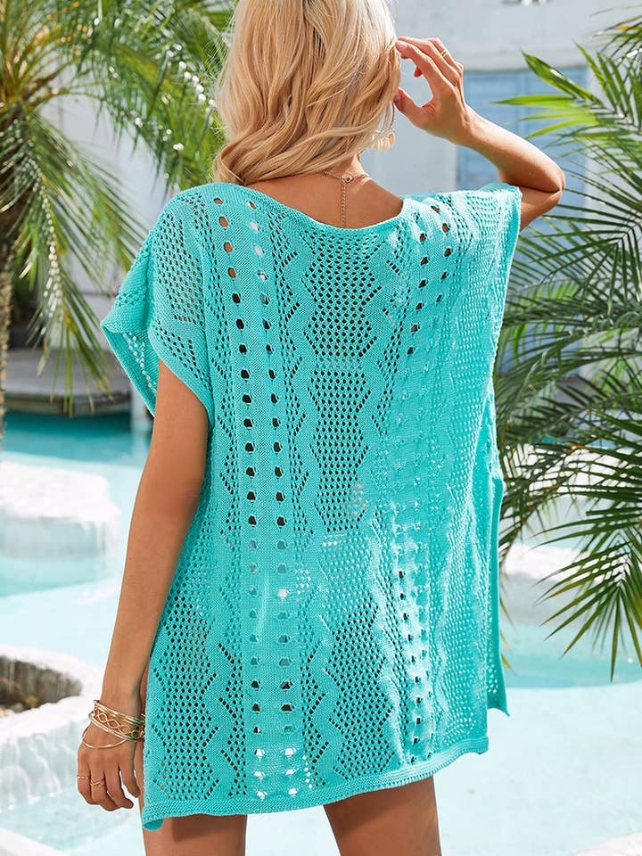 Lily Clothing - Wholesale Swim Cover Up - Women's - CWMW0022_SIDE SLIT HOLLOW KINTTED SWIMWEAR COVER UP4