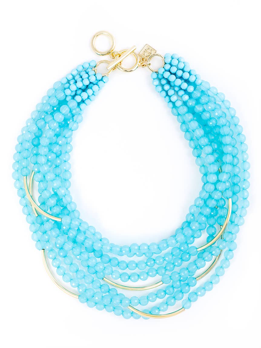 ZENZII Jewelry - Vendita all'ingrosso Collane a bavaglio - Collana multifilo con perline lucite traslucide.10