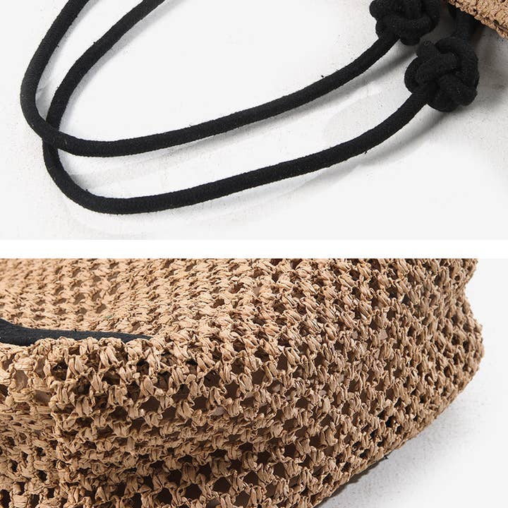 Funkyrel® Atzbranding Limited - Vendita all'ingrosso Borsa tote - Donna - Borsa a tracolla grande capacità in paglia Baggie6