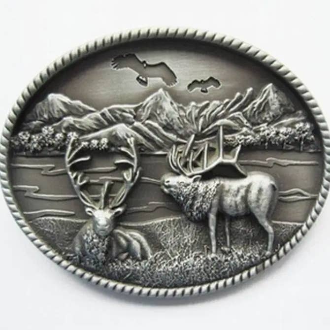SimpleNGreat - Wholesale Belt Buckle - Men's - Moose Belt Buckle 1634