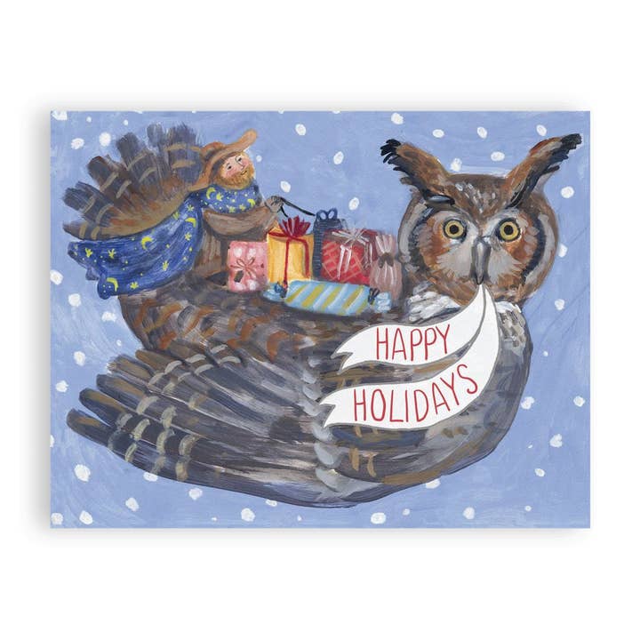 Gift Owl 10 Postcards for wholesale by Ingrid Press