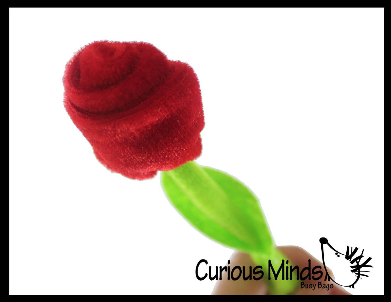 Curious Minds Toys - Wholesale Stuffed/Plush Toy - Kids & Baby - 1 Plush Rose Toy - Plush Wire Flower Rose Novelty Toy Favors4