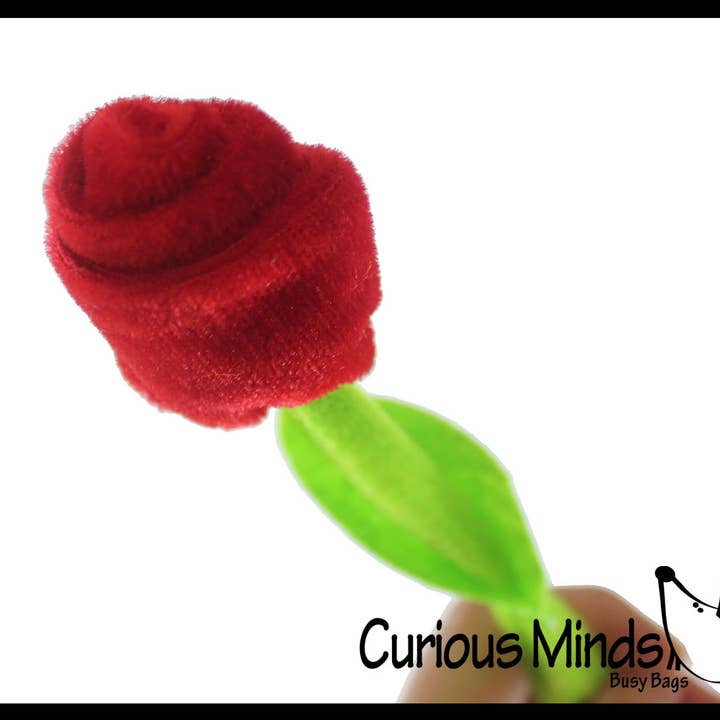 Curious Minds Toys - Wholesale Stuffed/Plush Toy - Kids & Baby - 1 Plush Rose Toy - Plush Wire Flower Rose Novelty Toy Favors4