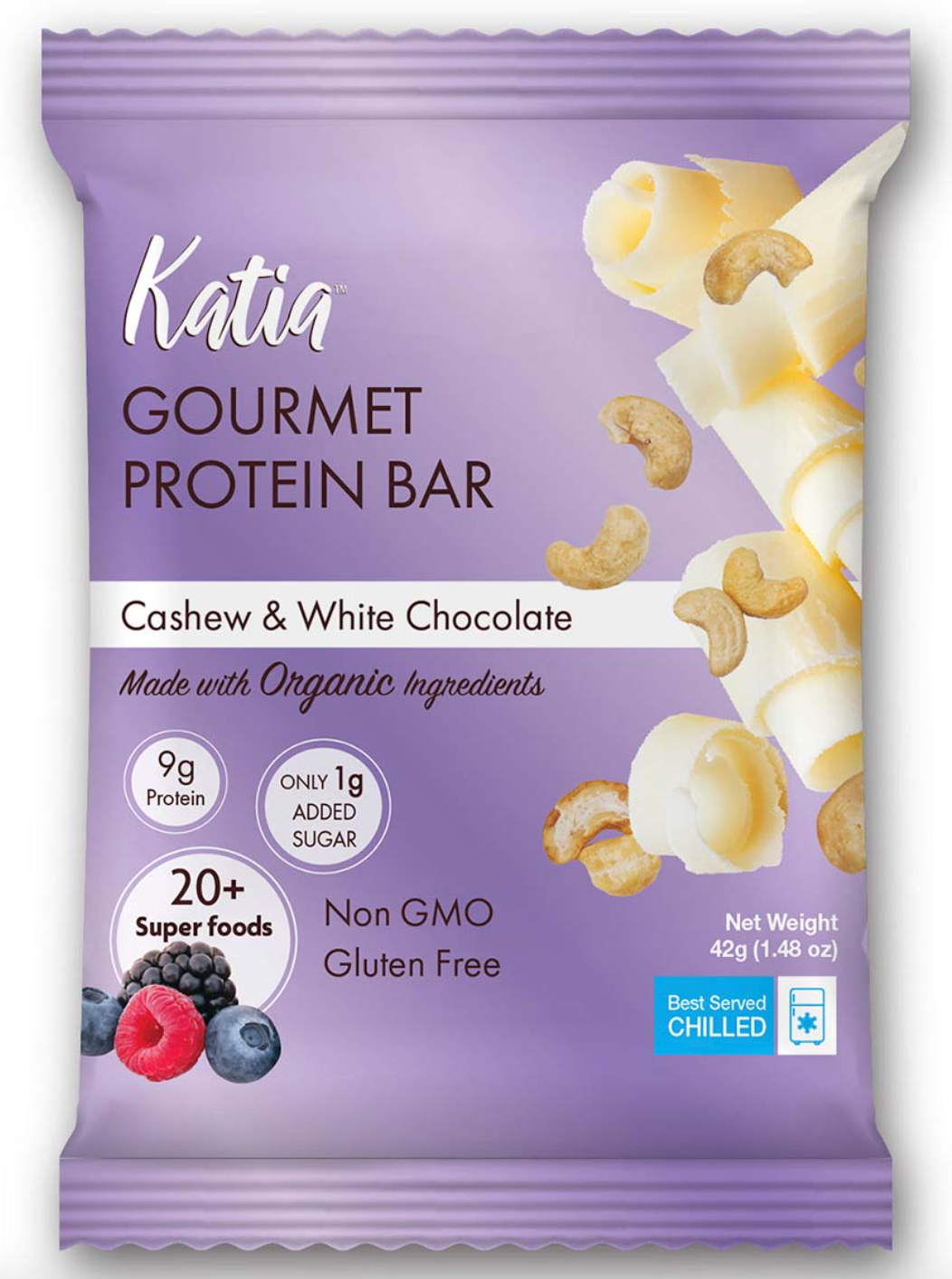 Katia - Wholesale Snack Bar - Cashew and White Chocolate Bar (Box of 12)0