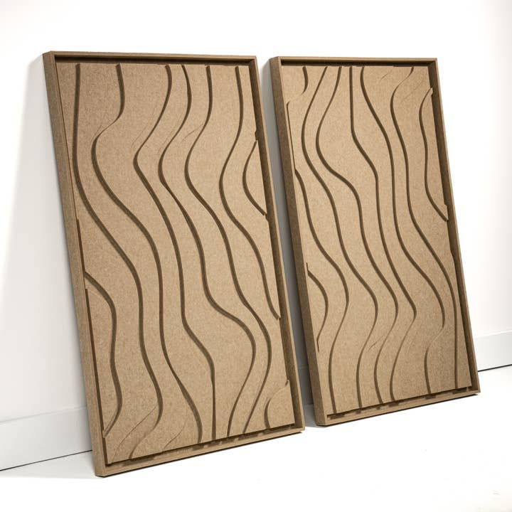 FeltArt Oasis Sable pâle beige Taille L 70x110 cm Lot de 2 pour la vente par FeltArt