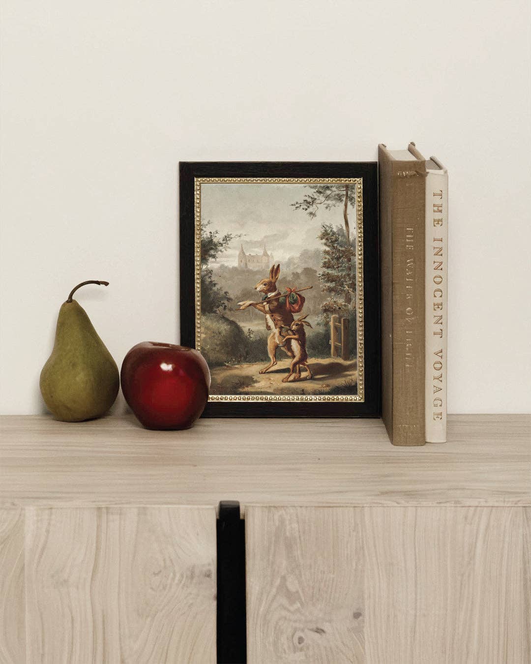 Petal Lane Home - Wholesale Wall Art Set - Traveling Rabbit Framed Antique Art0