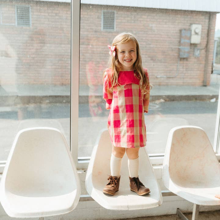 Piper Girl Dress Bold Pink for wholesale by Folklore Las Niñas