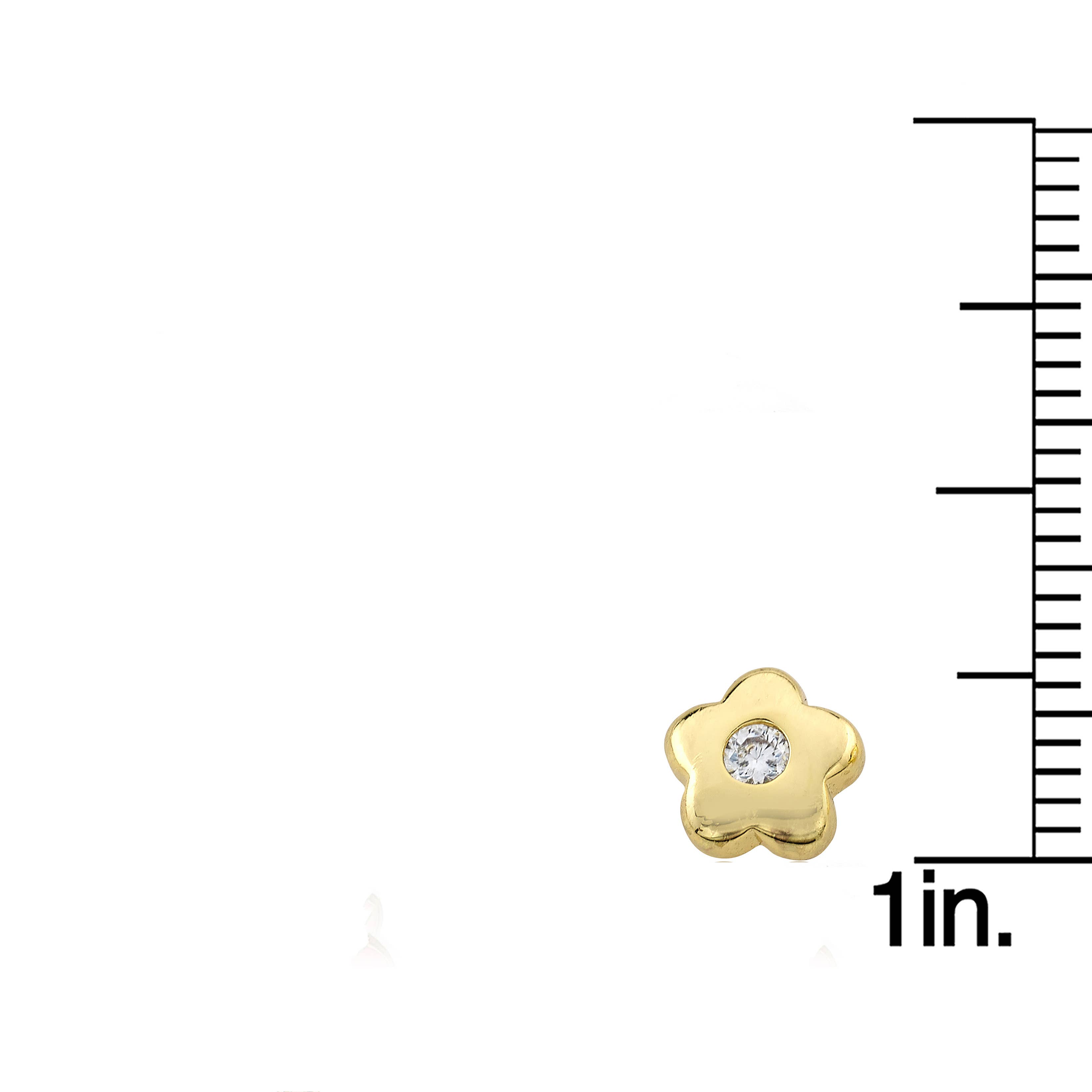Little Miss Twin Stars - Wholesale Stud/Post Earrings - LMTS 14K Gold Plated Flower Small Stud Earring13