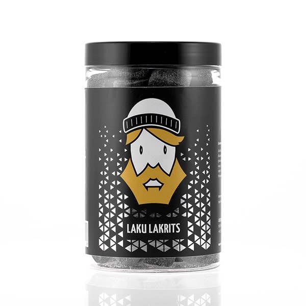 LASSE LAKRITS - natürlich lecker - Wholesale Licorice - Can of Laku Lakrits “Licorice with Licorice” 300g