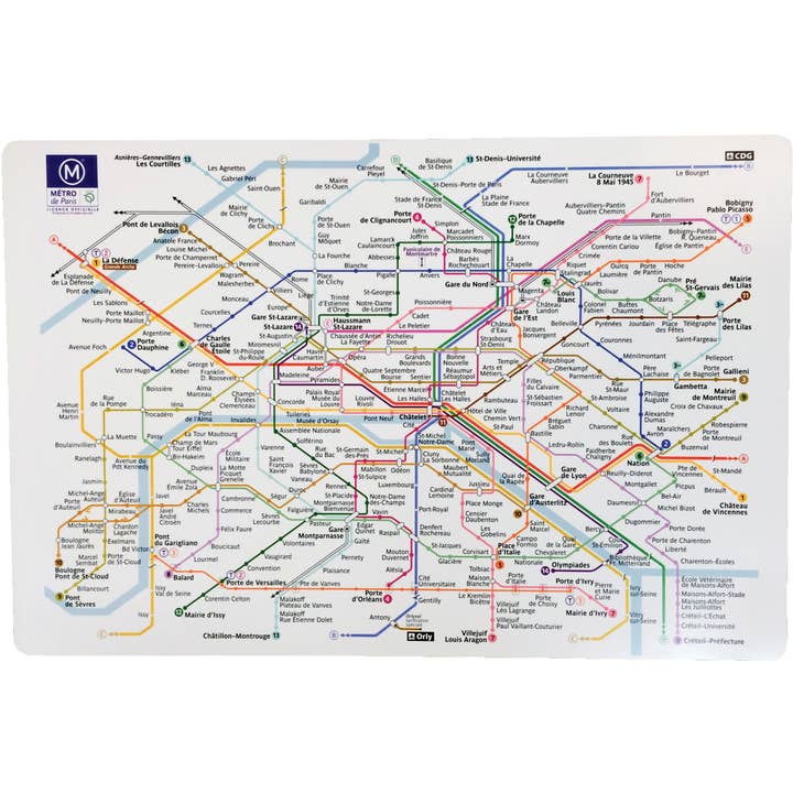 Maison Vivaraise & La Cerise sur le Gâteau - Wholesale Tablecloth - Ratp White Assorted Plastic Placemat 45 X 30